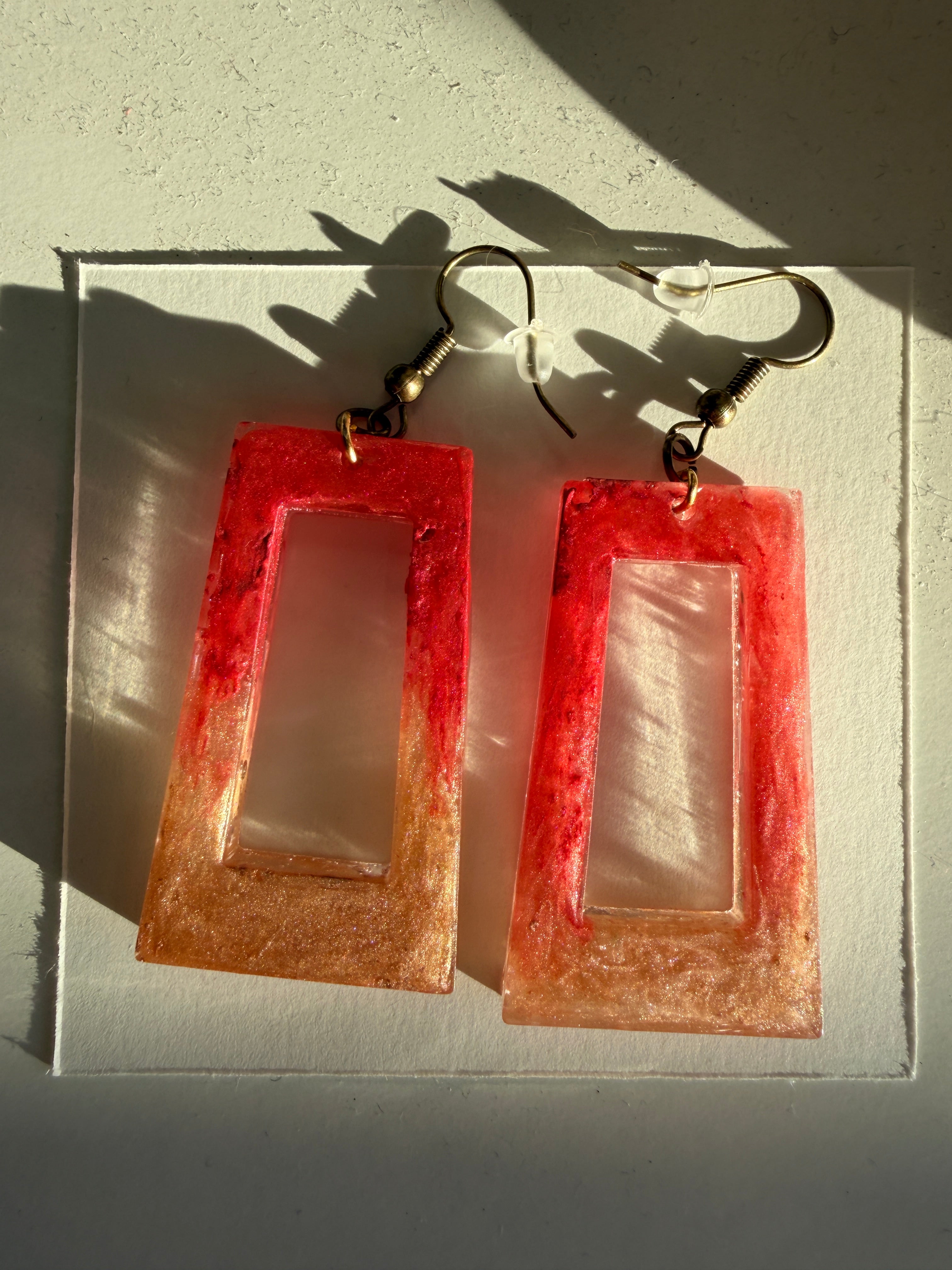 Pendientes en resina