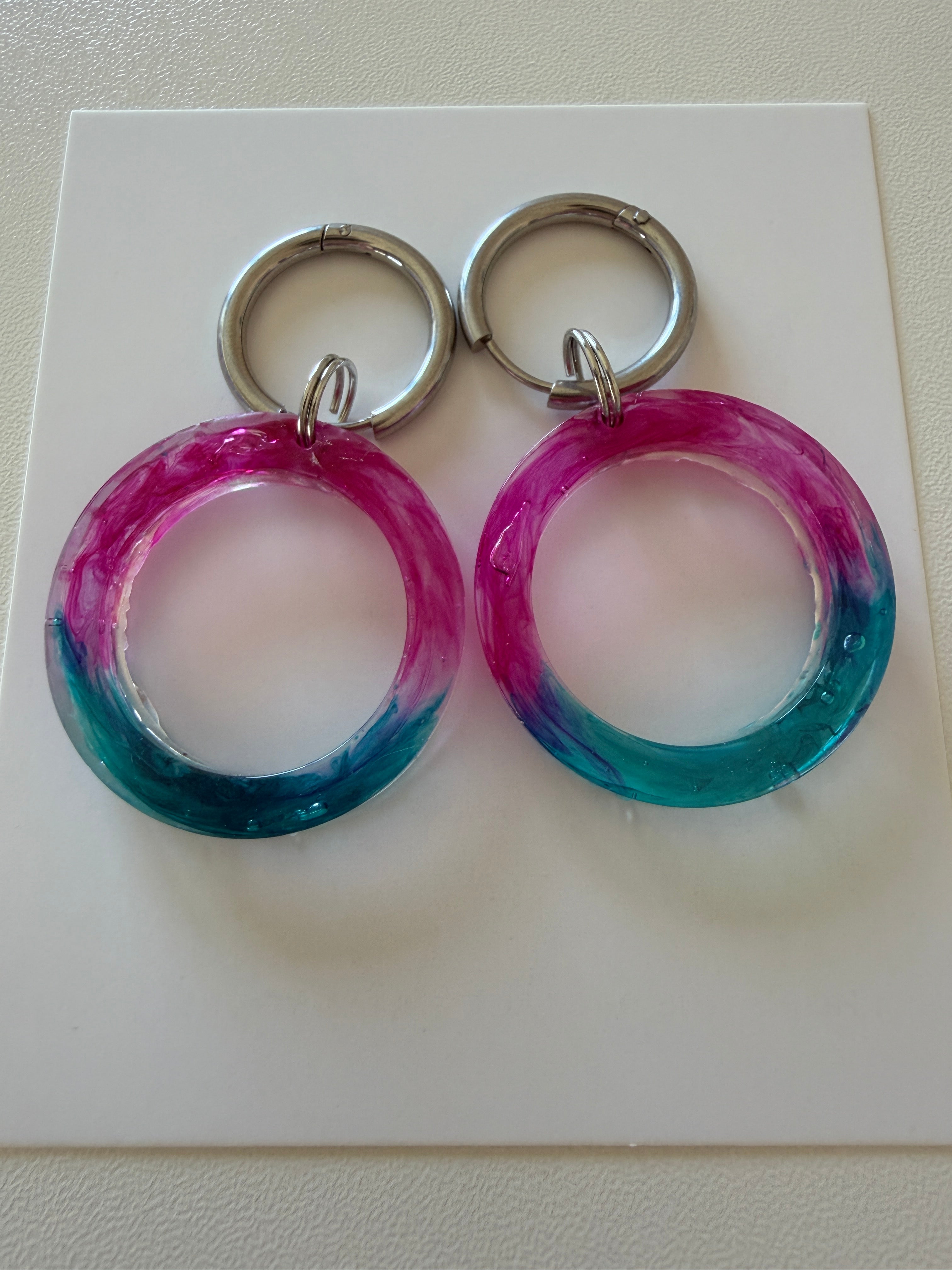 Pendientes en resina