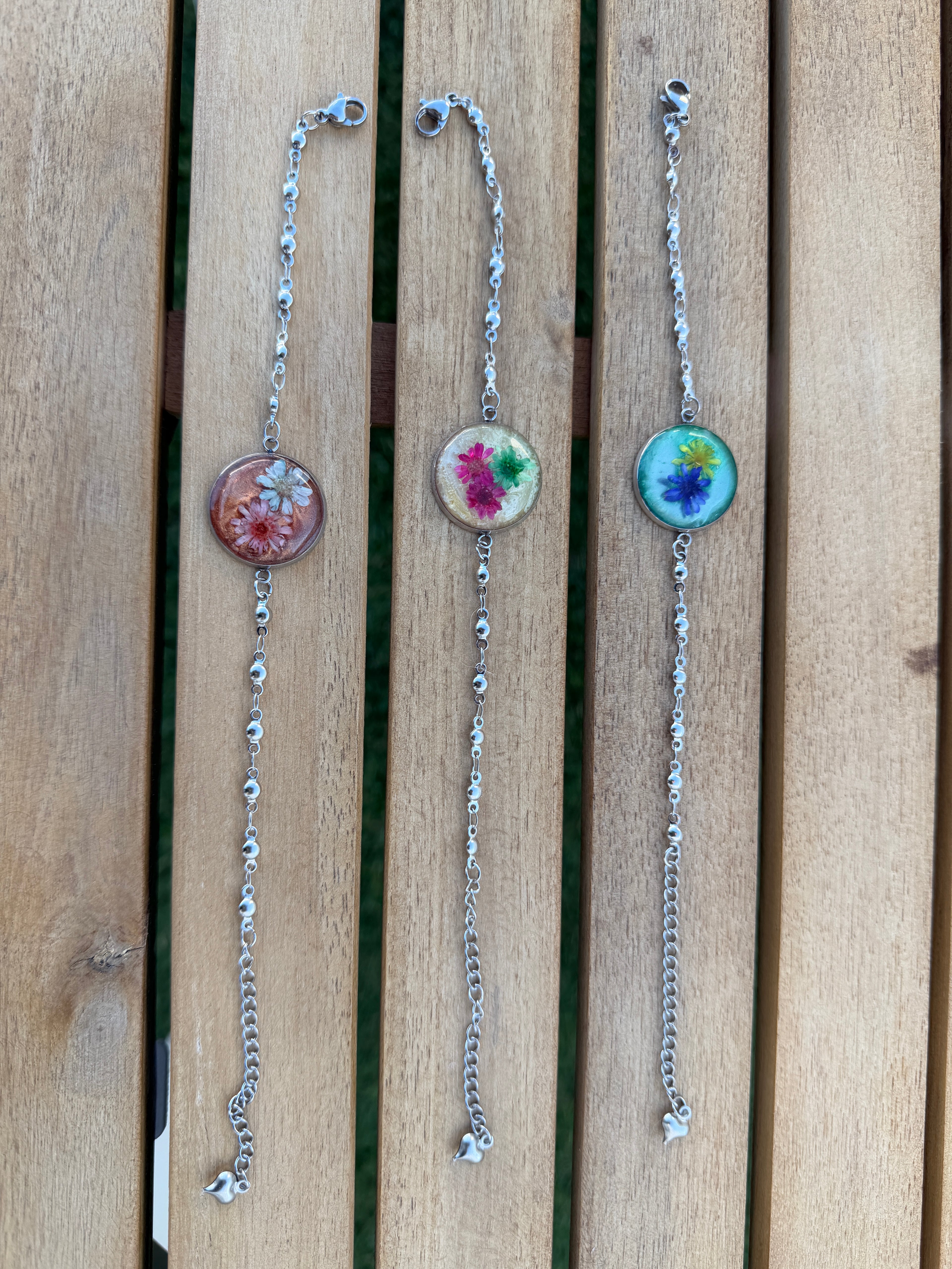 Pulsera Acero Inoxidable Flowers