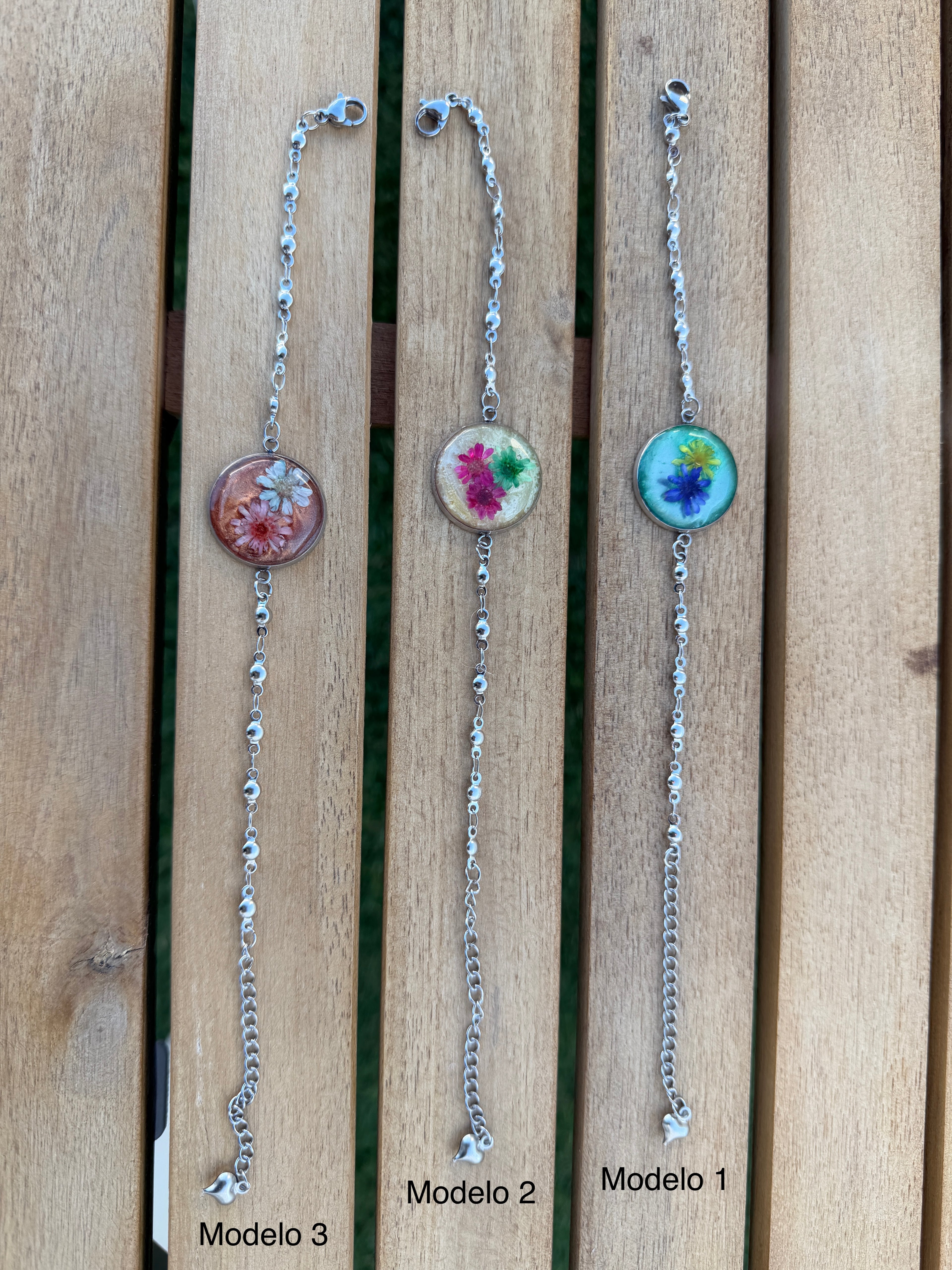 Pulsera Acero Inoxidable Flowers